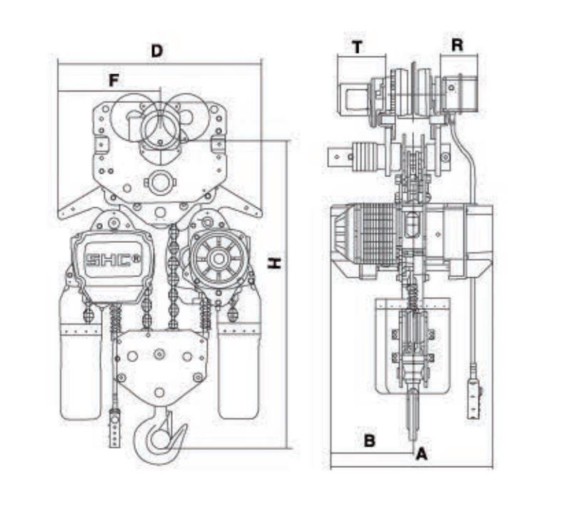 10吨电动葫芦结构图